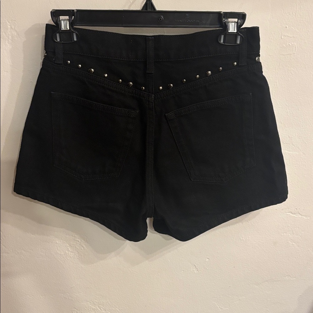Reformation Charlie Studded High Rise Jean Shorts Size 24 - Picture 7 of 7